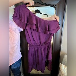 Burgundy cocktail dress